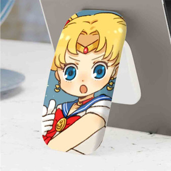 Pastele Best Sailor Moon Collage Phone Click-On Grip Custom Pop Up Stand Holder Apple iPhone Samsung