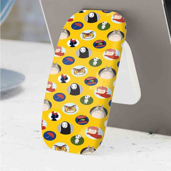 Pastele Best Studio Ghibli Yellow Phone Click-On Grip Custom Pop Up Stand Holder Apple iPhone Samsung