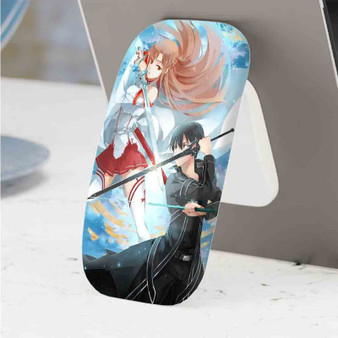 Pastele Best Sword Art Online Asuna and Kirito Kiss Phone Click-On Grip Custom Pop Up Stand Holder Apple iPhone Samsung