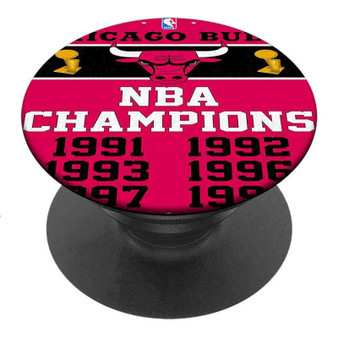 Pastele Best Champions Chicago Bulls NBA Custom Personalized PopSockets Phone Grip Holder Pop Up Phone Stand