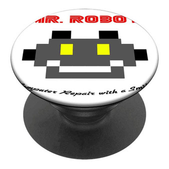 Pastele Best Mr Robot Computer With a Smile Custom Personalized PopSockets Phone Grip Holder Pop Up Phone Stand