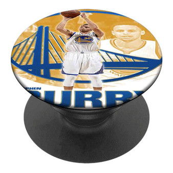 Pastele Best Stephen Curry Golden State Warriors NBA 2 Custom Personalized PopSockets Phone Grip Holder Pop Up Phone Stand