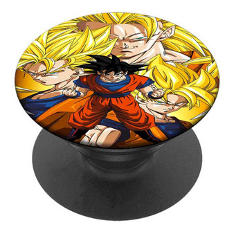 Pastele Best Goku Super Saiyan Transformation Dragon Ball Custom Personalized PopSockets Phone Grip Holder Pop Up Phone Stand