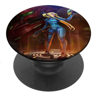 Pastele Best Samus Aran Zero Suit Metroid Custom Personalized PopSockets Phone Grip Holder Pop Up Phone Stand