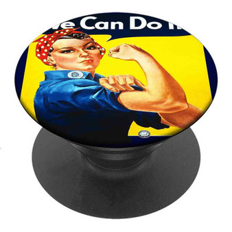 Pastele Best Rosie The Riveter Custom Personalized PopSockets Phone Grip Holder Pop Up Phone Stand