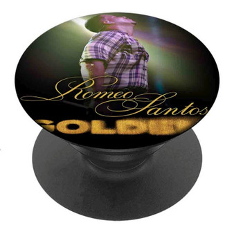 Pastele Best Romeo Santos Golden Tour Custom Personalized PopSockets Phone Grip Holder Pop Up Phone Stand