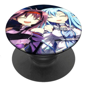 Pastele Best Asuna and Sinon Sword Art Online Art Custom Personalized PopSockets Phone Grip Holder Pop Up Phone Stand