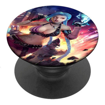 Pastele Best Jinx League of Legends Heroes Custom Personalized PopSockets Phone Grip Holder Pop Up Phone Stand