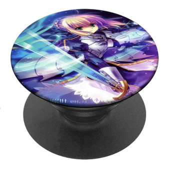 Pastele Best Saber Fate Stay Night Custom Personalized PopSockets Phone Grip Holder Pop Up Phone Stand