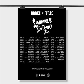 Pastele Best Drake and Future Summer Sixteen Tour Custom Personalized Silk Poster Print Wall Decor 20 x 13 Inch 24 x 36 Inch Wall Hanging Art Home Decoration