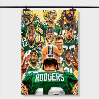 Pastele Best Green Bay Packers Nfl Custom Personalized Silk Poster Print Wall Decor 20 x 13 Inch 24 x 36 Inch Wall Hanging Art Home Decoration
