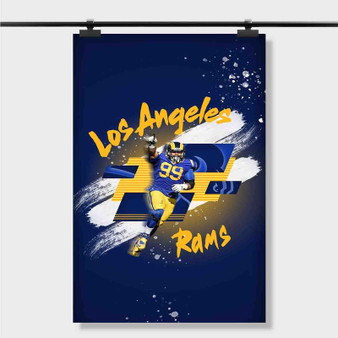 Pastele Best Los Angeles Rams Nfl Custom Personalized Silk Poster Print Wall Decor 20 x 13 Inch 24 x 36 Inch Wall Hanging Art Home Decoration