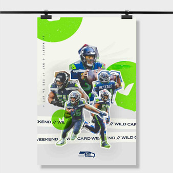Pastele Best Seattle Seahawks Nfl Custom Personalized Silk Poster Print Wall Decor 20 x 13 Inch 24 x 36 Inch Wall Hanging Art Home Decoration