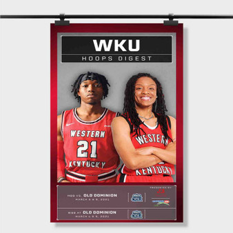 Pastele Best Western Kentucky Hilltoppers Custom Personalized Silk Poster Print Wall Decor 20 x 13 Inch 24 x 36 Inch Wall Hanging Art Home Decoration