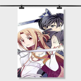 Pastele Best Sword Art Online Yuki Asuna And Kirito Custom Personalized Silk Poster Print Wall Decor 20 x 13 Inch 24 x 36 Inch Wall Hanging Art Home Decoration