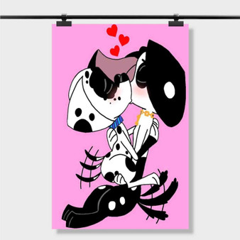 Pastele Best 101 Dalmatians Kiss Custom Personalized Silk Poster Print Wall Decor 20 x 13 Inch 24 x 36 Inch Wall Hanging Art Home Decoration