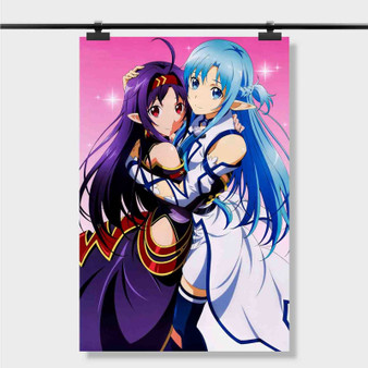 Pastele Best Asuna and Sinon Sword Art Online Custom Personalized Silk Poster Print Wall Decor 20 x 13 Inch 24 x 36 Inch Wall Hanging Art Home Decoration