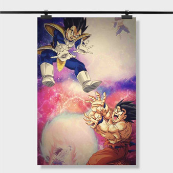 Pastele Best Goku Vs Vegeta Dragon Ball Z Custom Personalized Silk Poster Print Wall Decor 20 x 13 Inch 24 x 36 Inch Wall Hanging Art Home Decoration