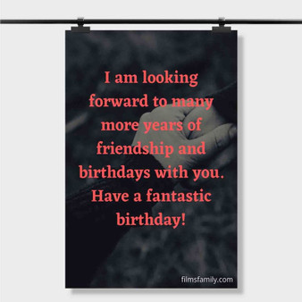 Pastele Best Happy Birthday Special Friend Quotes Custom Personalized Silk Poster Print Wall Decor 20 x 13 Inch 24 x 36 Inch Wall Hanging Art Home Decoration