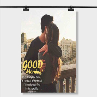 Pastele Best Love Romantic Good Morning Quotes Custom Personalized Silk Poster Print Wall Decor 20 x 13 Inch 24 x 36 Inch Wall Hanging Art Home Decoration