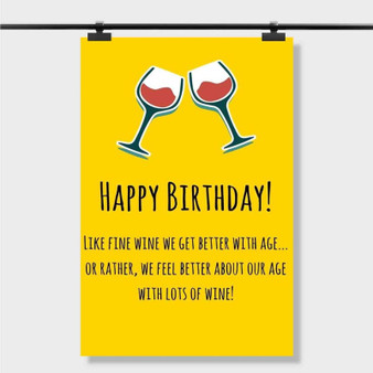 Pastele Best Funny Quotes On Birthday Wishes For Best Friend Custom Personalized Silk Poster Print Wall Decor 20 x 13 Inch 24 x 36 Inch Wall Hanging Art Home Decoration