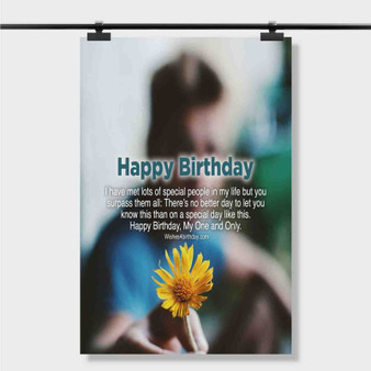 Pastele Best Happy Birthday Quotes For Girlfriend Custom Personalized Silk Poster Print Wall Decor 20 x 13 Inch 24 x 36 Inch Wall Hanging Art Home Decoration