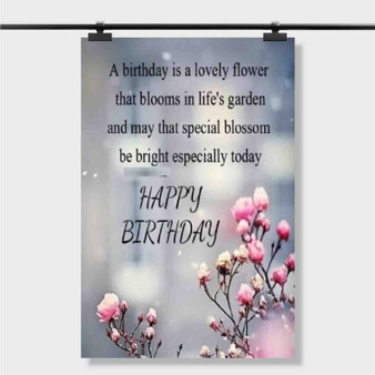 Pastele Best Happy Birthday Quotes For Long Time Friends Custom Personalized Silk Poster Print Wall Decor 20 x 13 Inch 24 x 36 Inch Wall Hanging Art Home Decoration