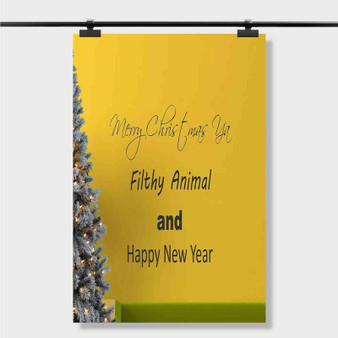 Pastele Best Merry Christmas You Filthy Animal Full Quote Custom Personalized Silk Poster Print Wall Decor 20 x 13 Inch 24 x 36 Inch Wall Hanging Art Home Decoration
