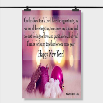 Pastele Best New Year Wishes To Family And Friends Quotes Custom Personalized Silk Poster Print Wall Decor 20 x 13 Inch 24 x 36 Inch Wall Hanging Art Home Decoration