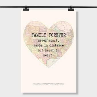 Pastele Best Quotes About Family Being Apart Custom Personalized Silk Poster Print Wall Decor 20 x 13 Inch 24 x 36 Inch Wall Hanging Art Home Decoration