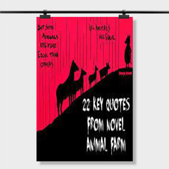 Pastele Best Animal Farm Quotes About Teamwork Custom Personalized Silk Poster Print Wall Decor 20 x 13 Inch 24 x 36 Inch Wall Hanging Art Home Decoration