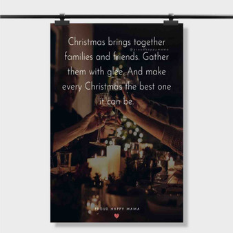 Pastele Best Christmas Quotes About Family Gathering Custom Personalized Silk Poster Print Wall Decor 20 x 13 Inch 24 x 36 Inch Wall Hanging Art Home Decoration