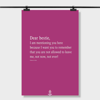 Pastele Best Friends Who Abandon You Quotes Custom Personalized Silk Poster Print Wall Decor 20 x 13 Inch 24 x 36 Inch Wall Hanging Art Home Decoration