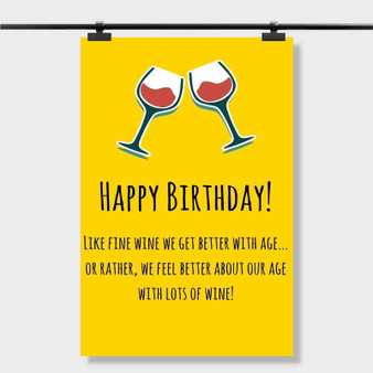 Pastele Best Happy Birthday Best Friend Best Quotes Custom Personalized Silk Poster Print Wall Decor 20 x 13 Inch 24 x 36 Inch Wall Hanging Art Home Decoration