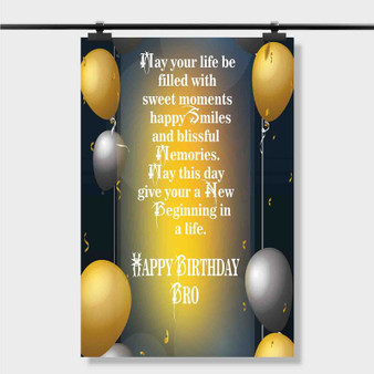 Pastele Best Beautiful Happy Birthday Quotes For Brother Custom Personalized Silk Poster Print Wall Decor 20 x 13 Inch 24 x 36 Inch Wall Hanging Art Home Decoration