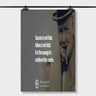 Pastele Best Churchill Success Quote Custom Personalized Silk Poster Print Wall Decor 20 x 13 Inch 24 x 36 Inch Wall Hanging Art Home Decoration