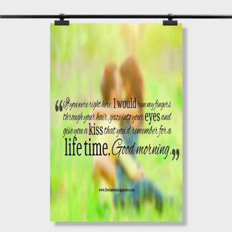 Pastele Best Romantic Good Morning Quotes Custom Personalized Silk Poster Print Wall Decor 20 x 13 Inch 24 x 36 Inch Wall Hanging Art Home Decoration