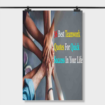 Pastele Best Success Teamwork Quotes Custom Personalized Silk Poster Print Wall Decor 20 x 13 Inch 24 x 36 Inch Wall Hanging Art Home Decoration