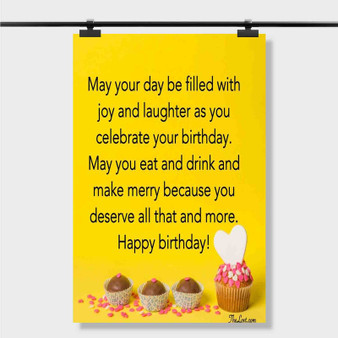 Pastele Best Happy Birthday And Many More To Come Quotes Custom Personalized Silk Poster Print Wall Decor 20 x 13 Inch 24 x 36 Inch Wall Hanging Art Home Decoration