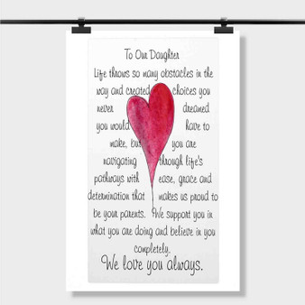 Pastele Best Happy Birthday Daughter Quotes From A Mother And Father Custom Personalized Silk Poster Print Wall Decor 20 x 13 Inch 24 x 36 Inch Wall Hanging Art Home Decoration