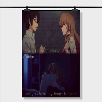 Pastele Best Anime Quote I Want Forever With You Custom Personalized Silk Poster Print Wall Decor 20 x 13 Inch 24 x 36 Inch Wall Hanging Art Home Decoration