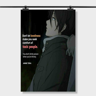 Pastele Best Anime Quote Right Man Right Job Custom Personalized Silk Poster Print Wall Decor 20 x 13 Inch 24 x 36 Inch Wall Hanging Art Home Decoration