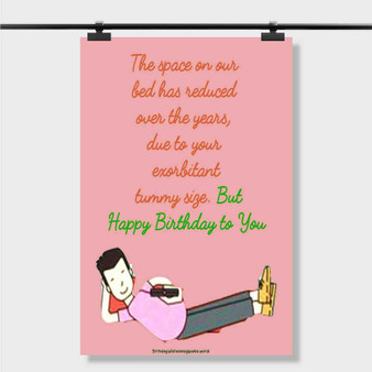 Pastele Best Birthday Quotes For Husband Funny Custom Personalized Silk Poster Print Wall Decor 20 x 13 Inch 24 x 36 Inch Wall Hanging Art Home Decoration