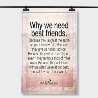 Pastele Best Why Are We Friends Quotes Custom Personalized Silk Poster Print Wall Decor 20 x 13 Inch 24 x 36 Inch Wall Hanging Art Home Decoration
