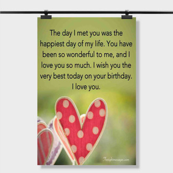 Pastele Best Best Romantic Birthday Quotes For Girlfriend Custom Personalized Silk Poster Print Wall Decor 20 x 13 Inch 24 x 36 Inch Wall Hanging Art Home Decoration