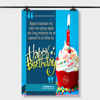 Pastele Best Happy Birthday Message Tagalog Quotes Custom Personalized Silk Poster Print Wall Decor 20 x 13 Inch 24 x 36 Inch Wall Hanging Art Home Decoration