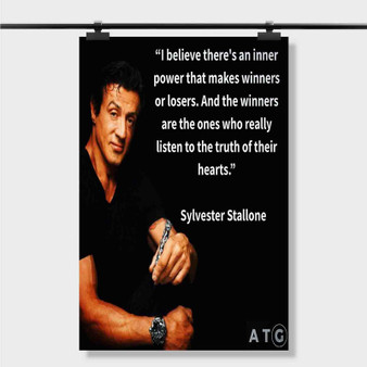 Pastele Best Sylvester Stallone Motivational Quotes Custom Personalized Silk Poster Print Wall Decor 20 x 13 Inch 24 x 36 Inch Wall Hanging Art Home Decoration