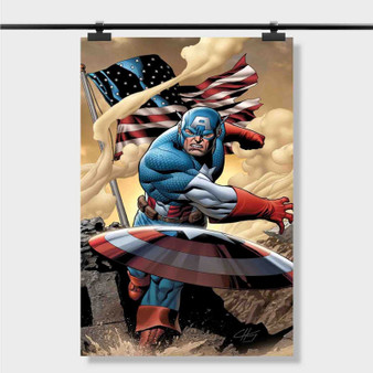 Pastele Best Captain America Marvel Custom Personalized Silk Poster Print Wall Decor 20 x 13 Inch 24 x 36 Inch Wall Hanging Art Home Decoration