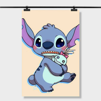 Pastele Best Disney Stitch Face Custom Personalized Silk Poster Print Wall Decor 20 x 13 Inch 24 x 36 Inch Wall Hanging Art Home Decoration