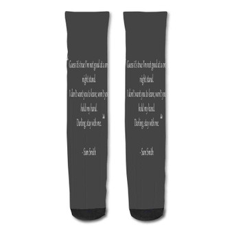 Pastele One Night Stand Quotes Custom Personalized Sublimation Printed Socks Polyester Acrylic Nylon Spandex